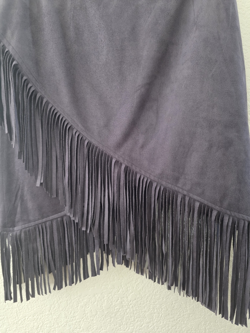 Honey Punch Faux Suede Fringe Skirt S Boho Western - Picture 4 of 6